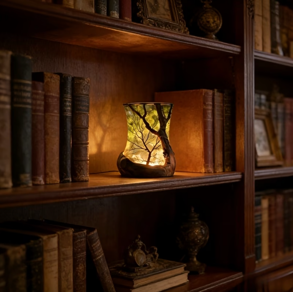 Elegant LED Table Lamp - Nature-Inspired Mood Lighting