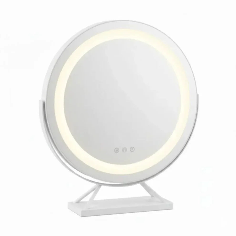 Elegant LED Vanity Mirror with 3 Light Modes & 15x Magnifying Mirror