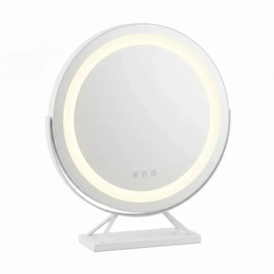 Elegant LED Vanity Mirror with 3 Light Modes & 15x Magnifying Mirror
