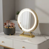 Elegant LED Vanity Mirror with 3 Light Modes & 15x Magnifying Mirror