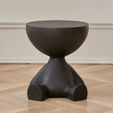 Elegant Round Black Coffee Table - Stylish Plastic Design for Modern Living Room