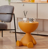 Elegant Round Black Coffee Table - Stylish Plastic Design for Modern Living Room