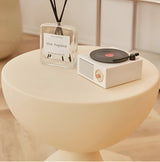Elegant Round Black Coffee Table - Stylish Plastic Design for Modern Living Room