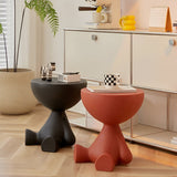Elegant Round Black Coffee Table - Stylish Plastic Design for Modern Living Room