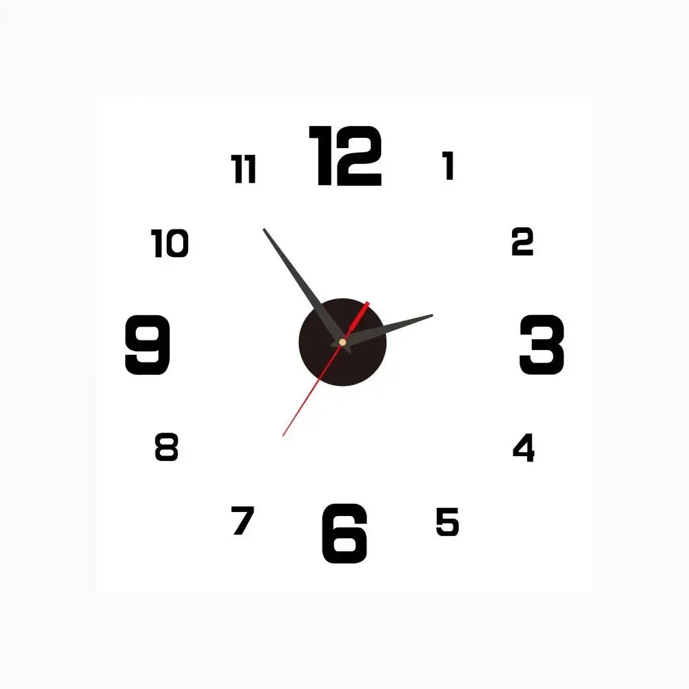 Elegant Silent Wall Clock - Gradient Gold Digital Design
