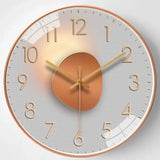 Elegant Silent Wall Clock - Gradient Gold Digital Design