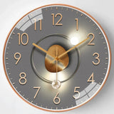 Elegant Silent Wall Clock - Gradient Gold Digital Design