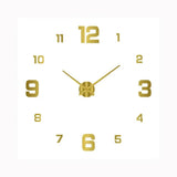 Elegant Silent Wall Clock - Gradient Gold Digital Design