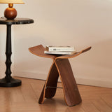 Elegant Solid Wood Butterfly Stool - Versatile Compact Seating