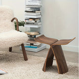 Elegant Solid Wood Butterfly Stool - Versatile Compact Seating