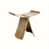 Elegant Solid Wood Butterfly Stool - Versatile Compact Seating