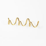 Elegant Wall Mounted Coat Rack - Wavy Design Black Iron Hooks