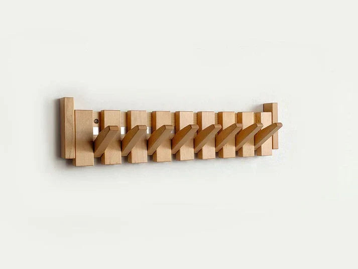 Elegant Wooden Coat Rack - Piano Design with 6 Hooks
