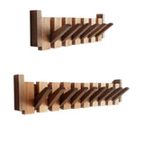 Elegant Wooden Coat Rack - Piano Design with 6 Hooks