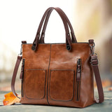 Elly Vintage Leather Shoulder Bag for Women - Adjustable Strap, Handmade PU Leather