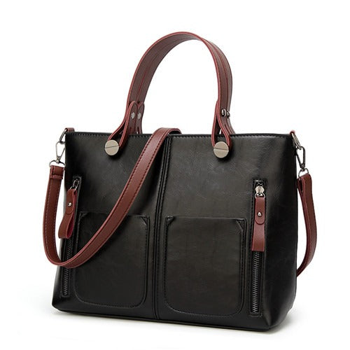 Elly Vintage Leather Shoulder Bag for Women - Adjustable Strap, Handmade PU Leather