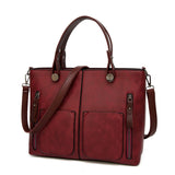 Elly Vintage Leather Shoulder Bag for Women - Adjustable Strap, Handmade PU Leather