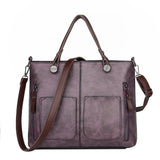 Elly Vintage Leather Shoulder Bag for Women - Adjustable Strap, Handmade PU Leather