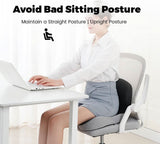 ErgoComfort - Memory Foam Seat Cushion for Chair Support