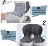 ErgoComfort - Memory Foam Seat Cushion for Chair Support