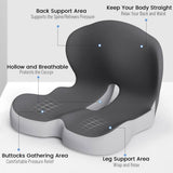 ErgoComfort - Memory Foam Seat Cushion for Chair Support