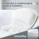Ergonomic Bath Pillow - Soft Soaking Tub Pillow with Suction Cups