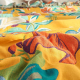 Festival Tropics - Soft Cotton Blanket with Tropical Design