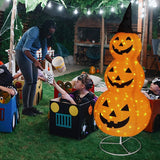 Festive Pumpkin Decoration with 100 LED Lights & Timer