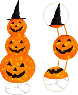 Festive Pumpkin Decoration with 100 LED Lights & Timer