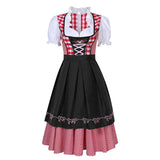 Fien - Checkered Oktoberfest Dirndl Dress for Women, Comfortable Cotton Blend