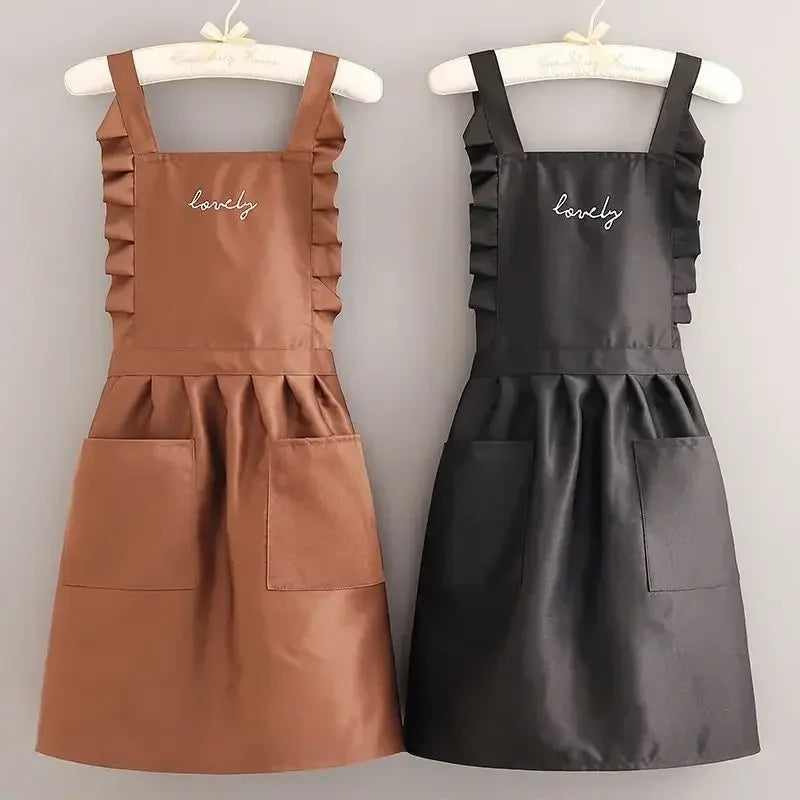 FloraBelle - Women's Waterproof Floral Kitchen Apron for Cooking