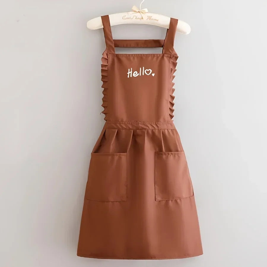 FloraBelle - Women's Waterproof Floral Kitchen Apron for Cooking