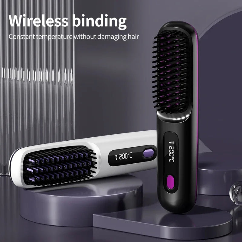 Glissara - Cordless Hair Straightener with USB Charging & LCD Display