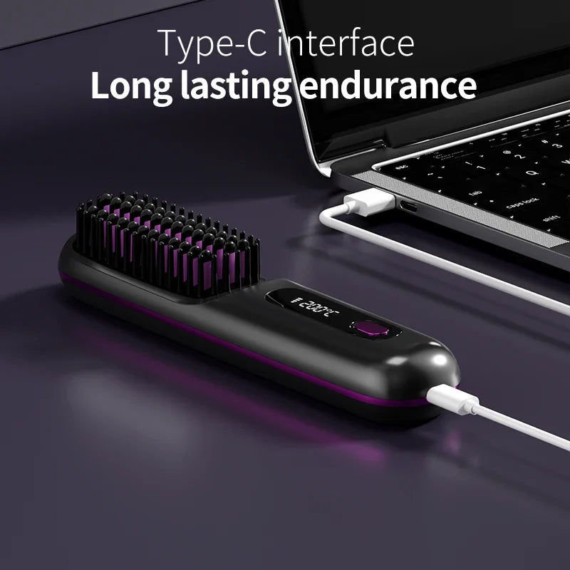 Glissara - Cordless Hair Straightener with USB Charging & LCD Display