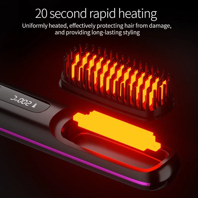 Glissara - Cordless Hair Straightener with USB Charging & LCD Display