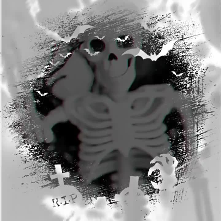 Gothic Halloween Wreath - Spooky Skeleton Pumpkin Decor