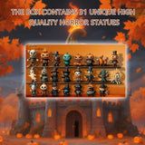 Halloween Countdown Box - 31 Miniature Figures & Decorations for Indoor Halloween Decor