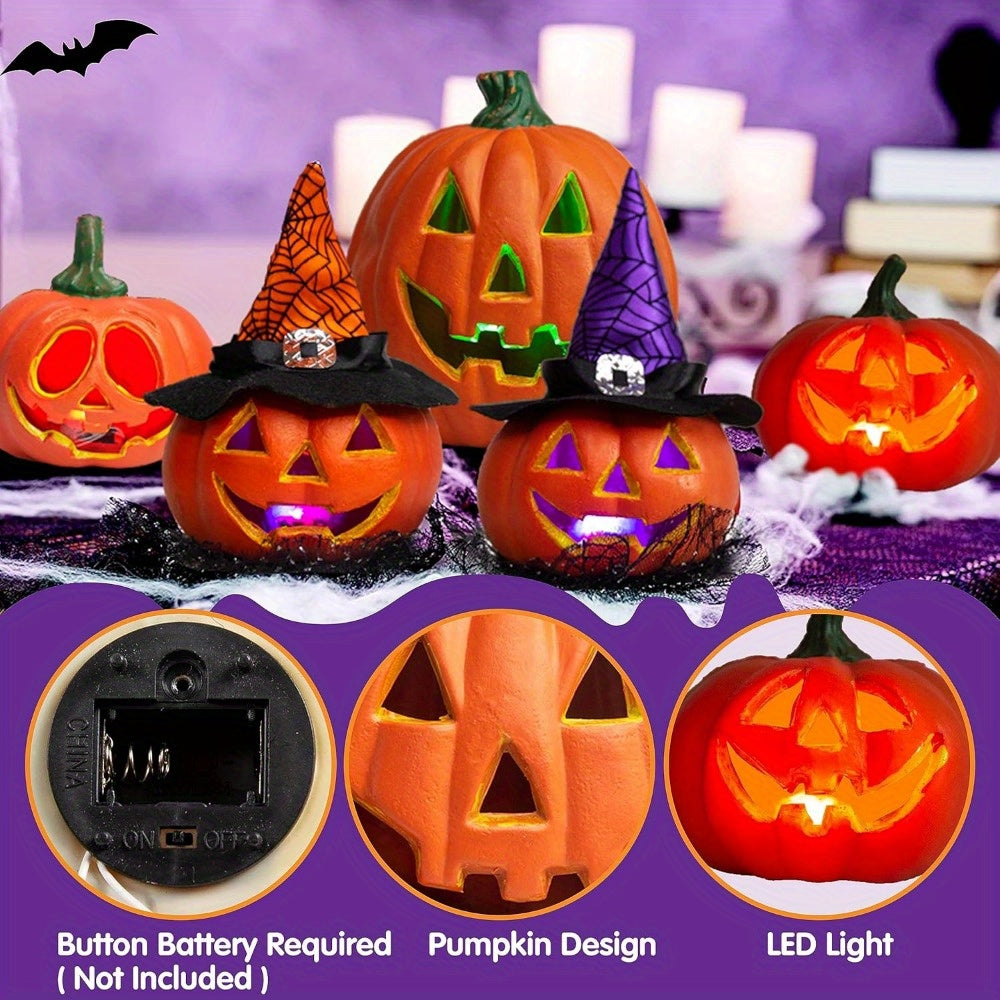Halloween Luminous Pumpkins - LED Jack-O'-Lantern Set