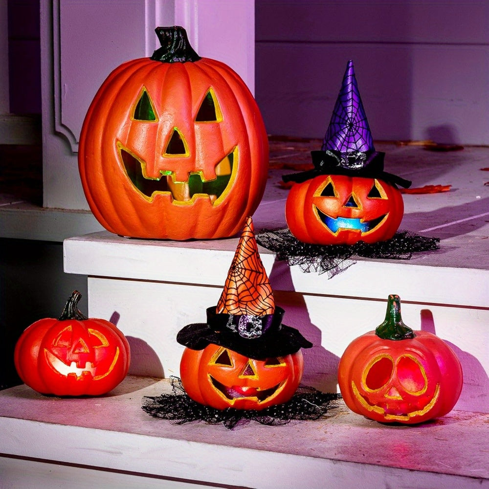 Halloween Luminous Pumpkins - LED Jack-O'-Lantern Set