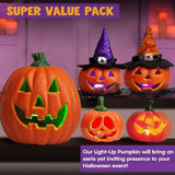 Halloween Luminous Pumpkins - LED Jack-O'-Lantern Set
