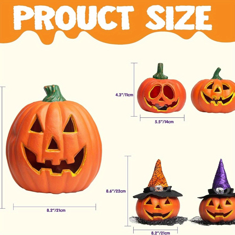 Halloween Luminous Pumpkins - LED Jack-O'-Lantern Set