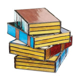 Handcrafted Stained Glass Book Lamp - Warm Ambient Glow