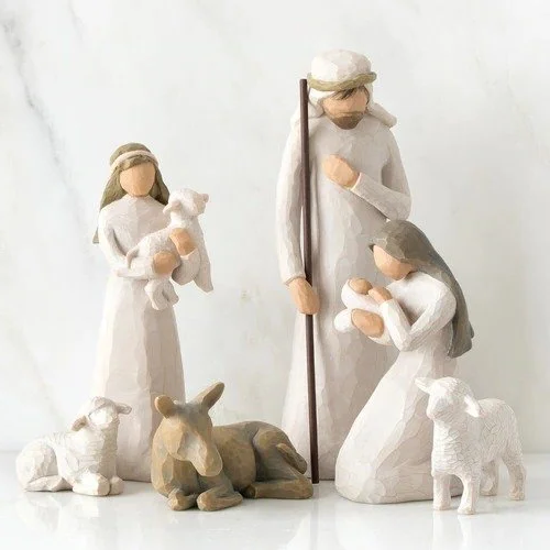 Handmade Nativity Collection - 20-Piece Barn Wood Set