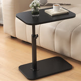 Height-Adjustable Small Side Table with Wooden Top - Versatile Bedside & Living Room Use