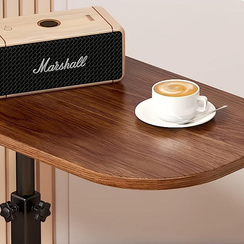 Height-Adjustable Small Side Table with Wooden Top - Versatile Bedside & Living Room Use