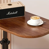 Height-Adjustable Small Side Table with Wooden Top - Versatile Bedside & Living Room Use