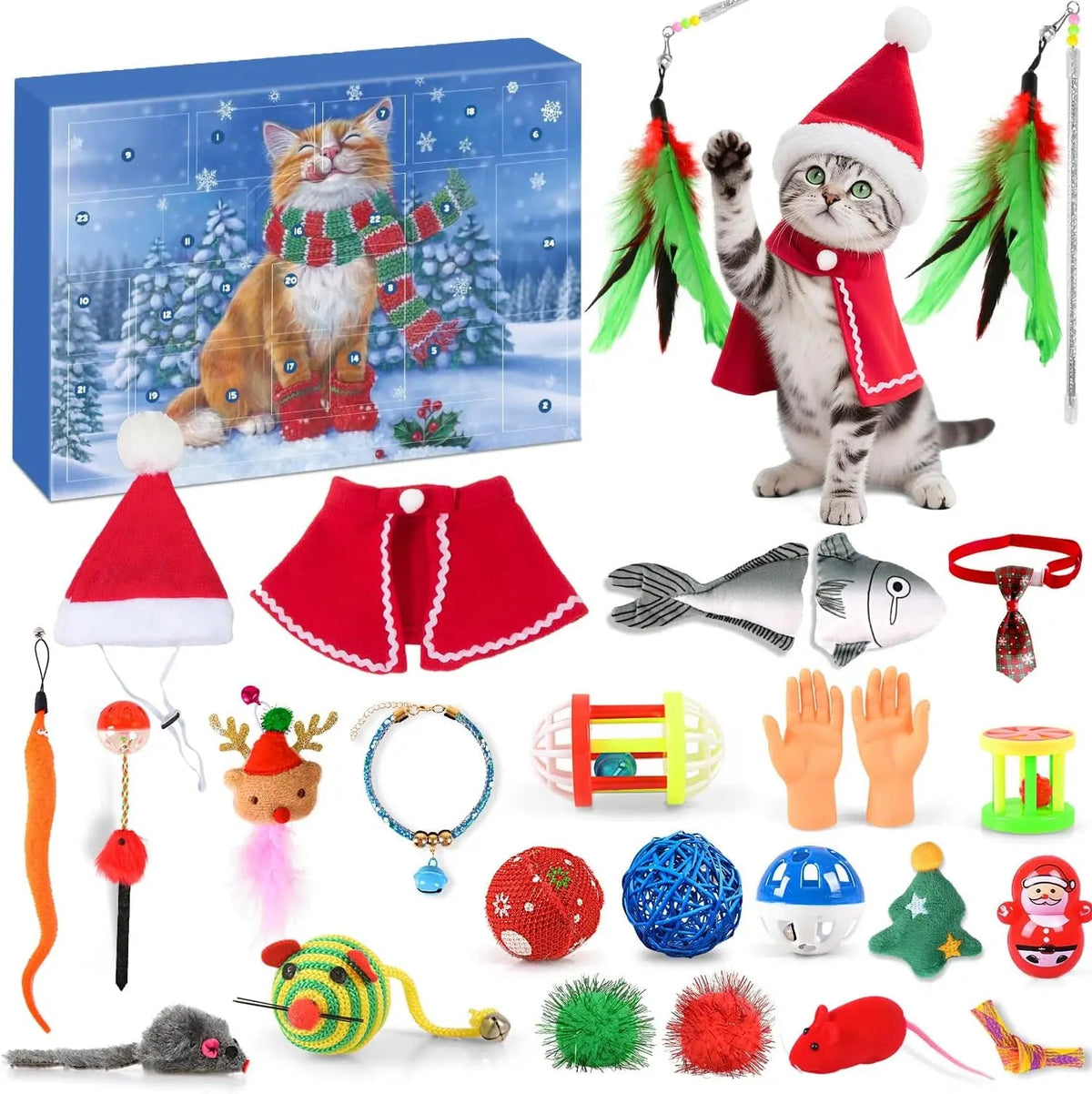 Interactive Cat Advent Calendar 2025 with Engaging Toys