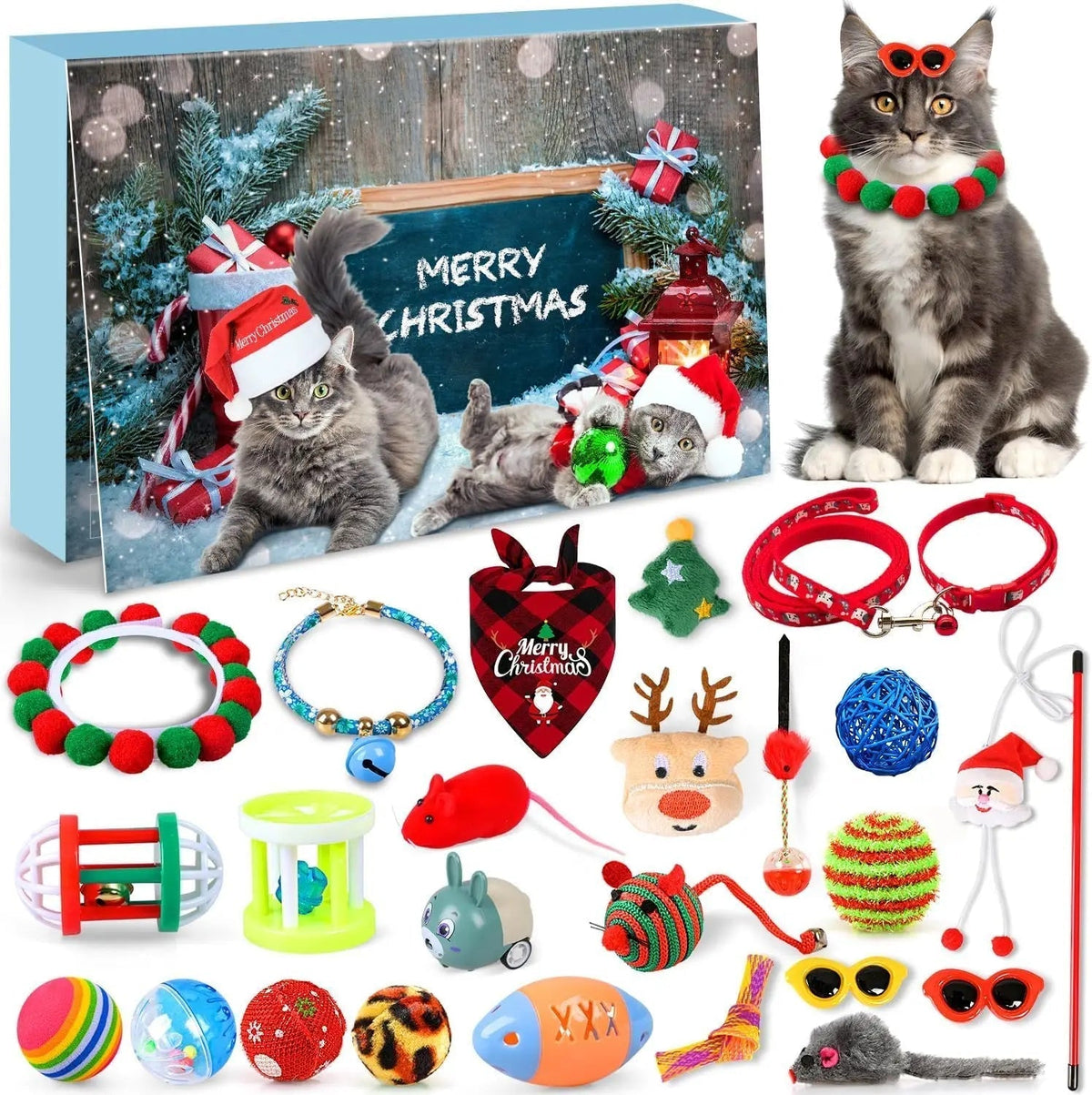 Interactive Cat Advent Calendar 2025 with Engaging Toys