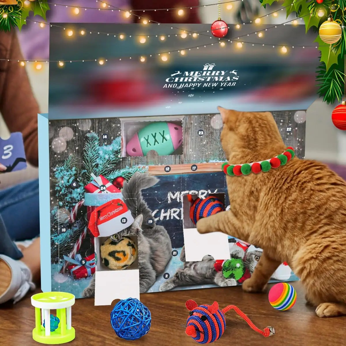 Interactive Cat Advent Calendar 2025 with Engaging Toys