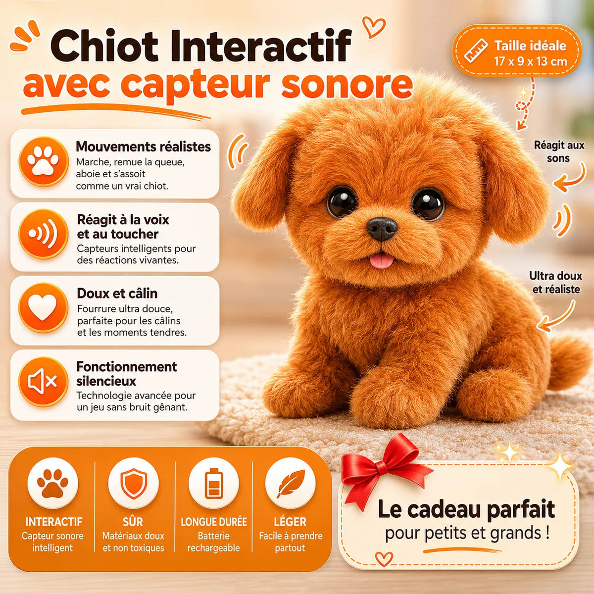 Interactive Robot Dog Toy - Realistic Voice & Touch Response
